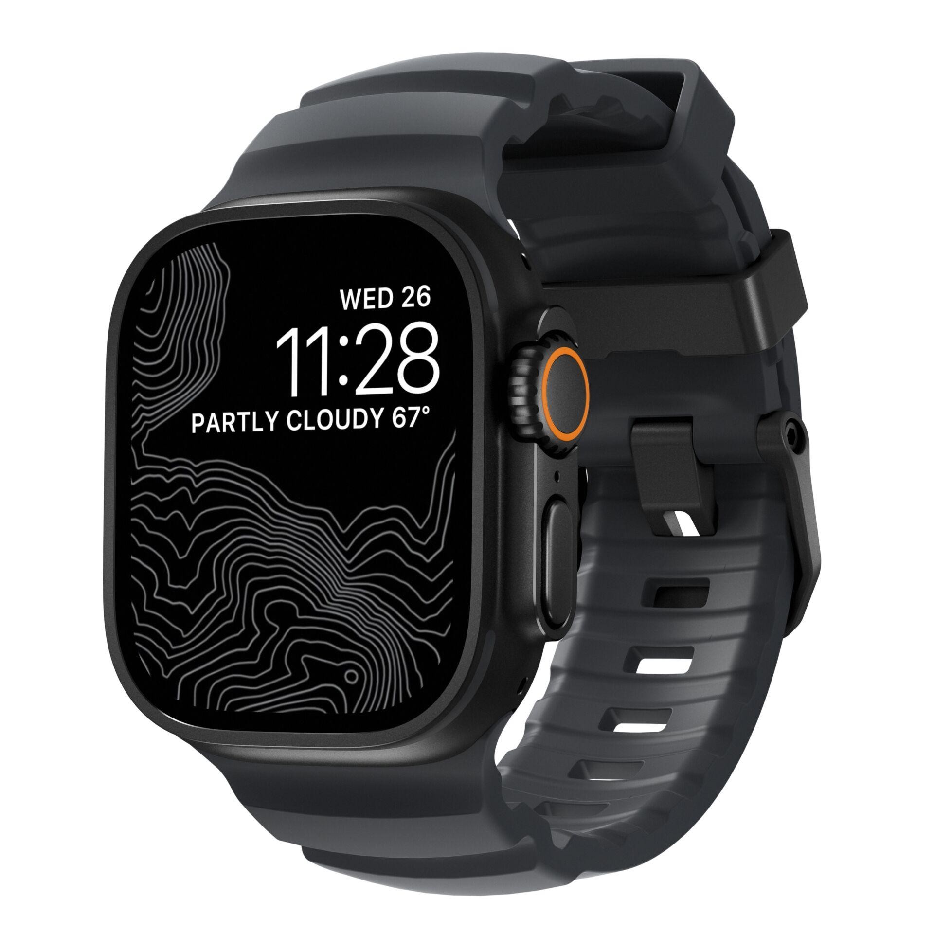 Nomad Rocky Point Band Black Leather, Titanium - Nomad Rocky Point