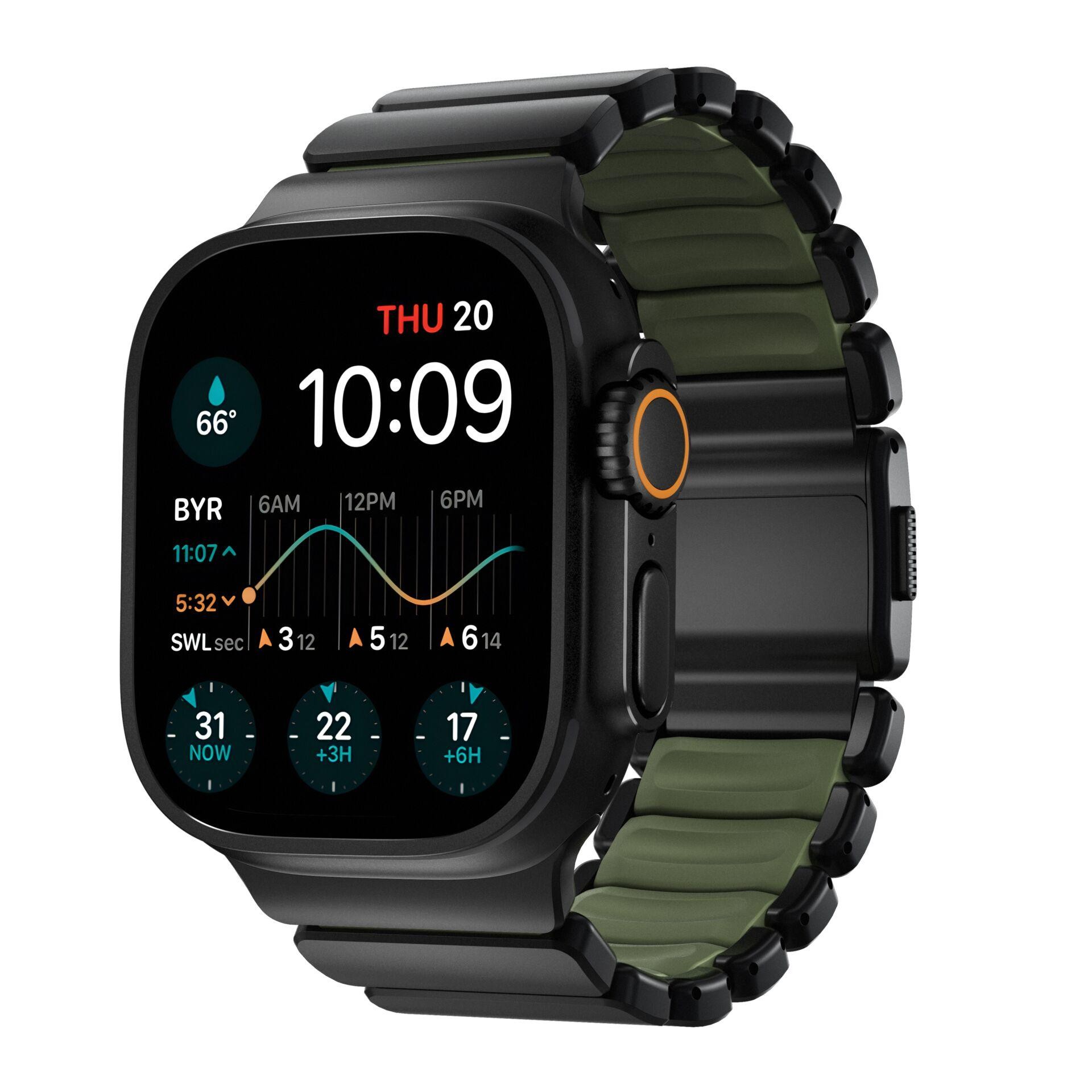 Nomad Stratos Band Titanium noir 49mm Forest