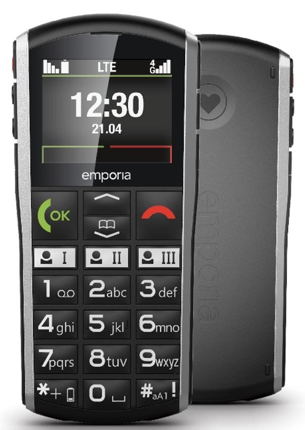 Emporia SIMPLICITY-LTE 5.08 cm (2") 90 g Black, Silver Entry-level