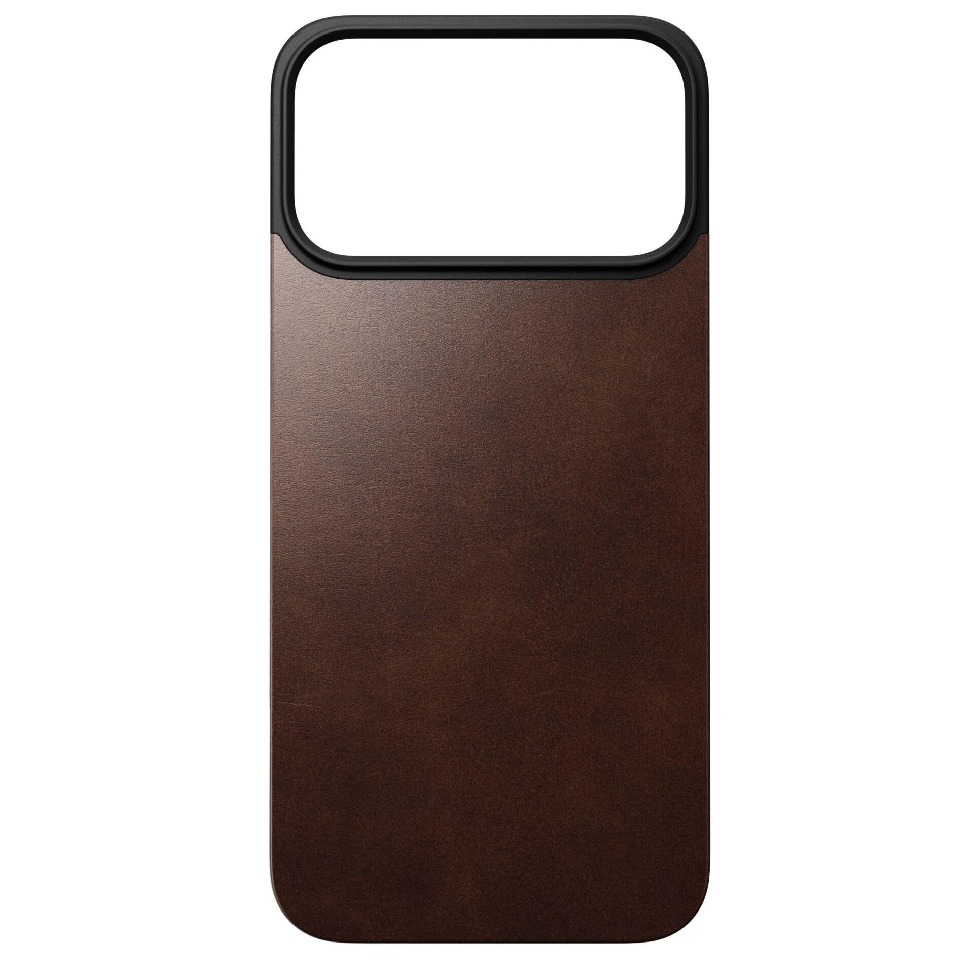 Nomad Mag Leather Back mobile phone case 16 cm (6.3") Cover Brown -