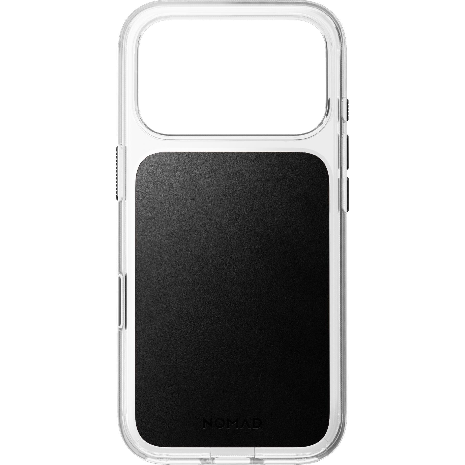 Nomad Clear Leather Case iPhone 18 Pro Black Hw.
