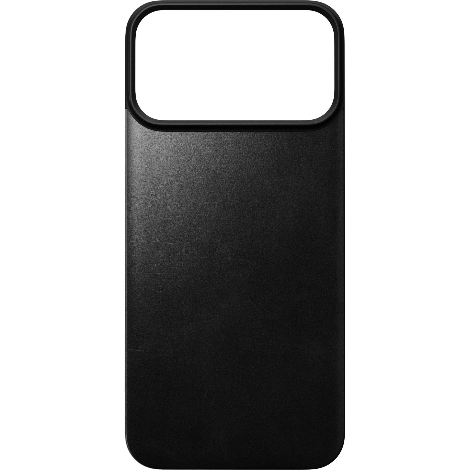Nomad Magnetic Leather Back iPhone 18 Pro Max Black Horween