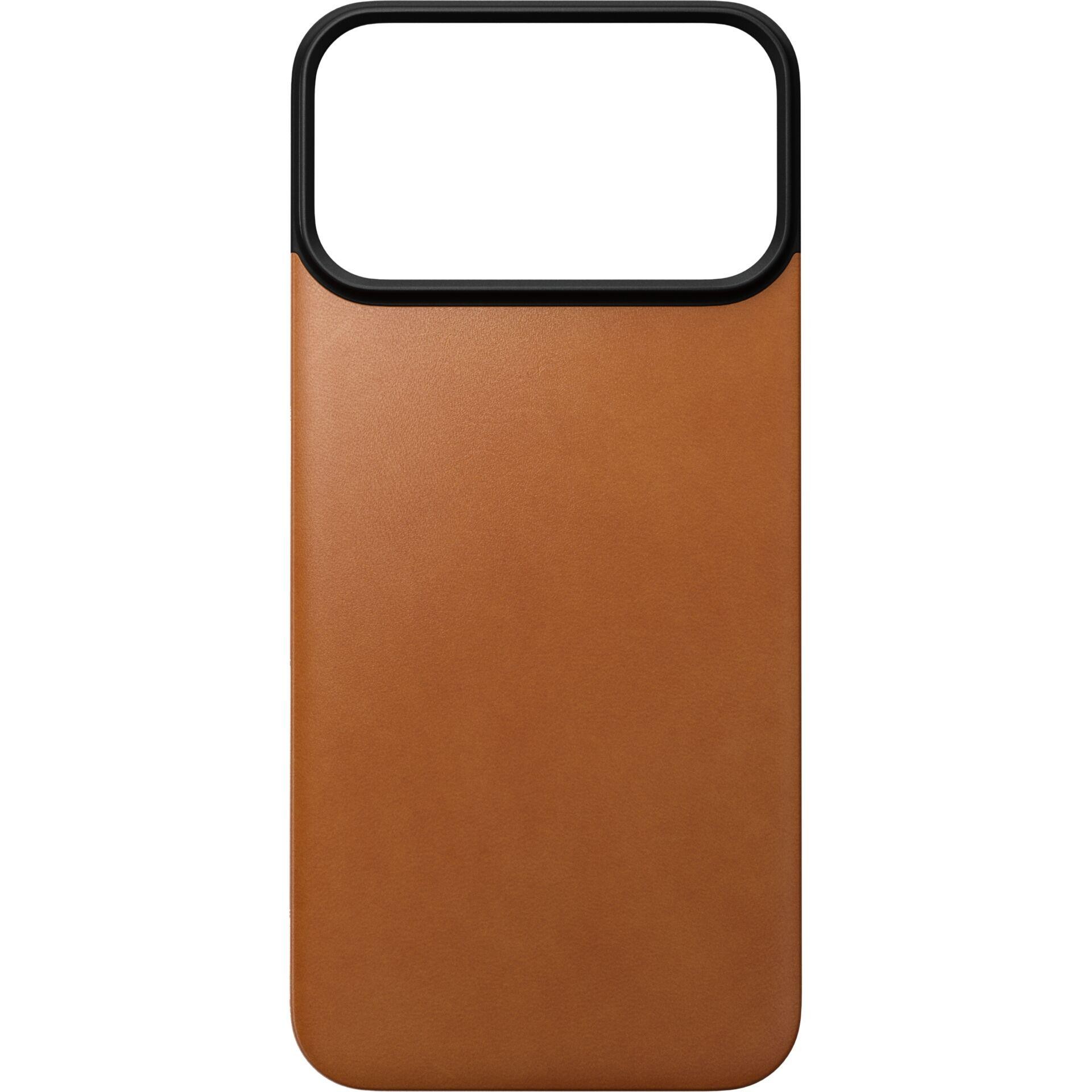 Nomad Magnetic Leather Back iPhone 18 Pro Max Saddle Horween