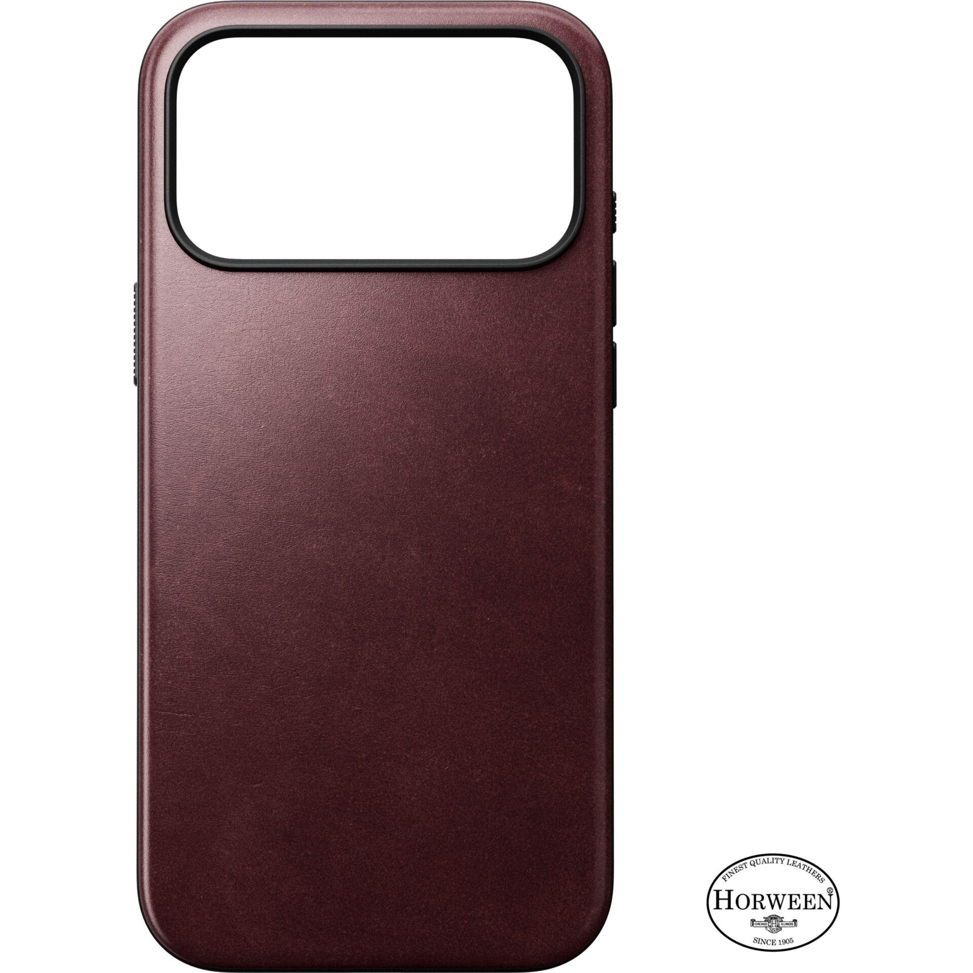Nomad Modern Leather Case iPhone 18 Pro Max Burgundy Hw.