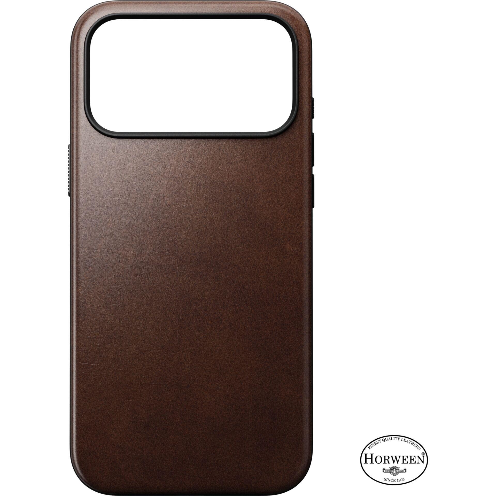 Nomad Modern Leather Case iPhone 18 Pro Max Rustic Brown Hw.