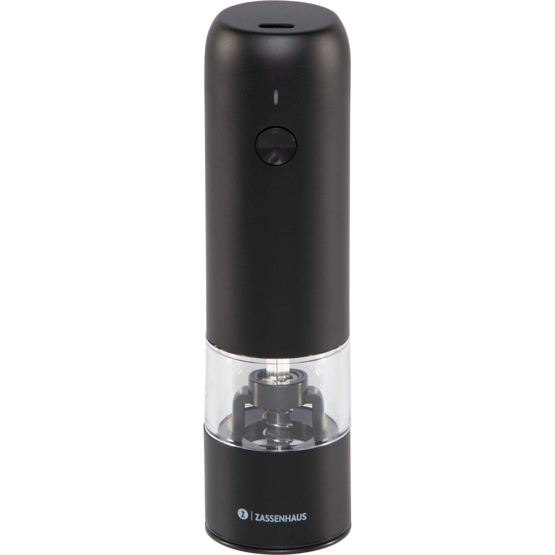 Zassenhaus Pfeffermühle Köln USB elektrisch, 14 cm, black