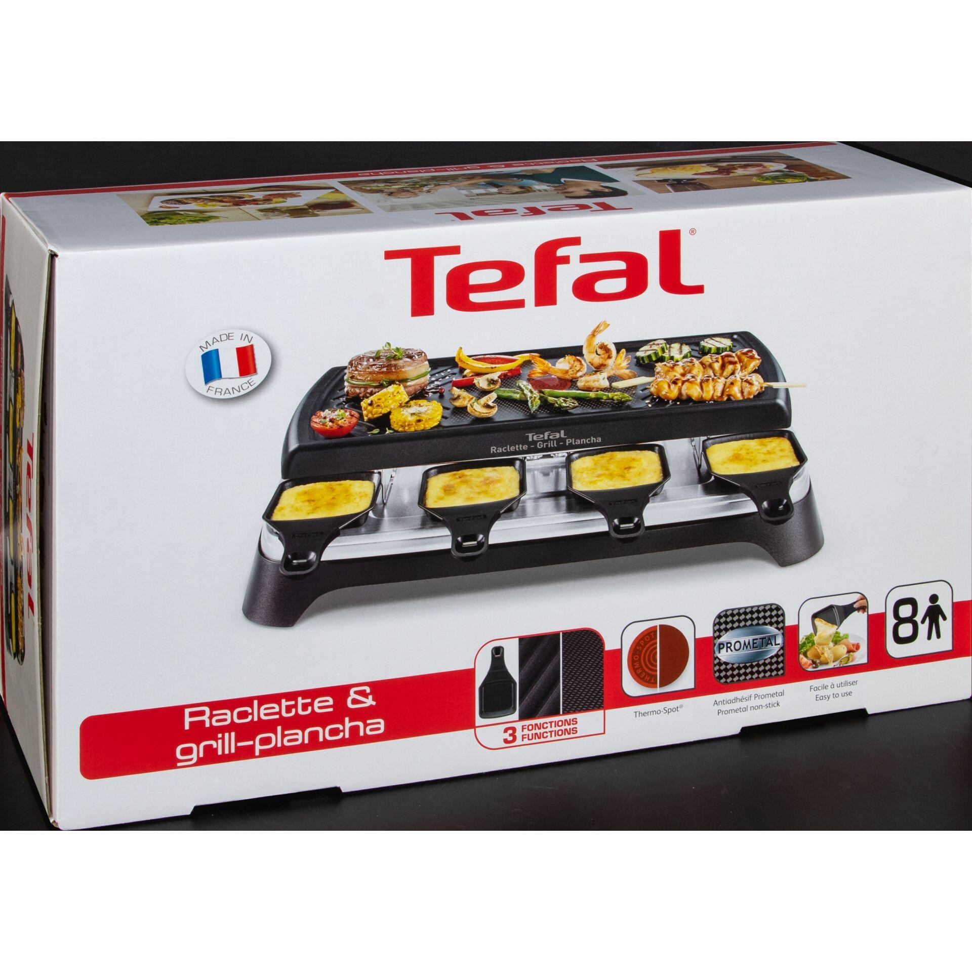 Tefal RE459812 raclette 8 personne(s) 1350 W Noir - Tefal RE459812, 8