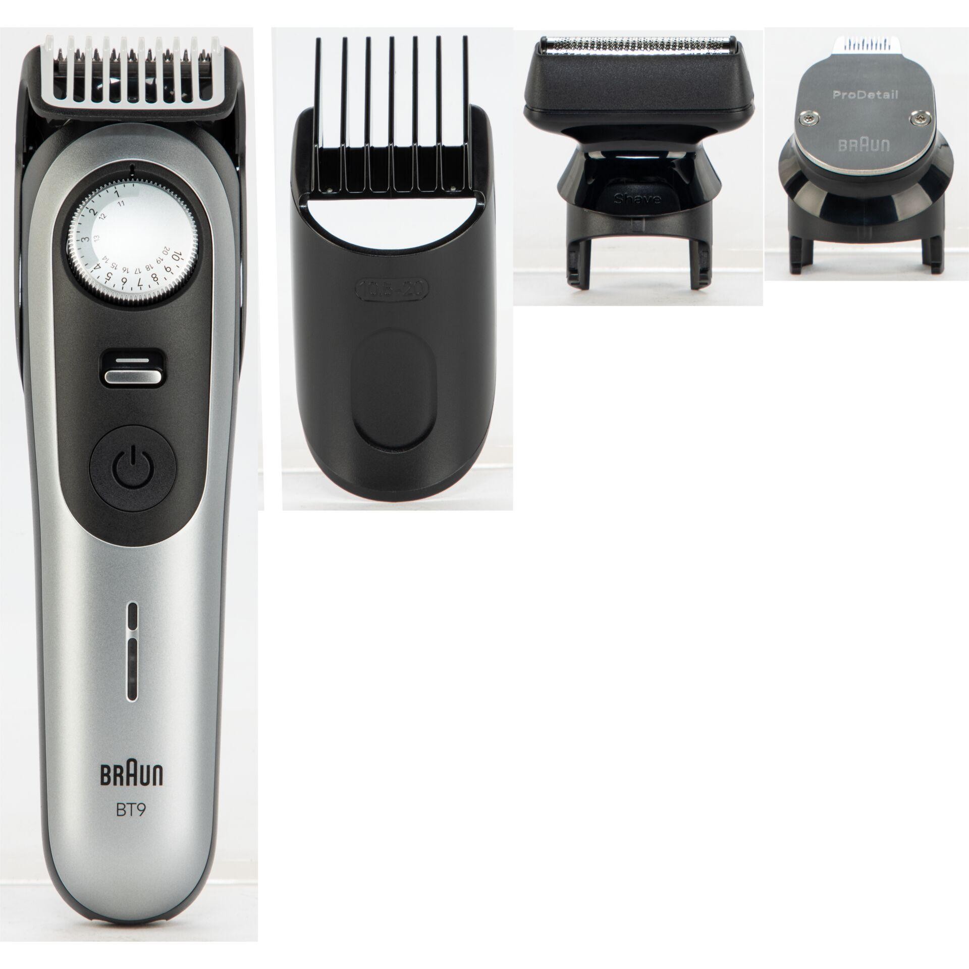 Braun BeardTrimmer 9 BT9520 F1 Batterie Mouillé & sec Noir, Gris -