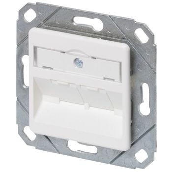 Product image of the product “METZ CONNECT module Anschlussdose UPk 2 Port unbestückt rein white ”