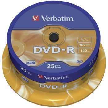 Product image of the product “Verbatim 43667 4.7 GB DVD-R 25 pc(s) ”