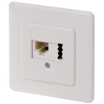 Product image of the product “Rutenbeck IAE/UAE8(6)#13311201 Telefondose Schraubbefestigung Rein white ”