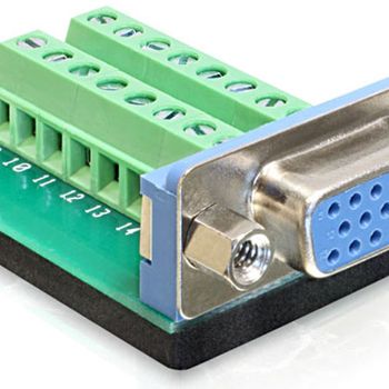 Product image of the product “DeLOCK Adapter VGA female > Terminal Block 16pin Green ”