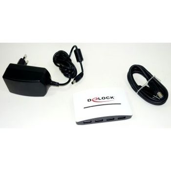 Product image of the product “DeLOCK USB 3.0 External HUB 4 Port 5000 Mbit/s Black, White ”