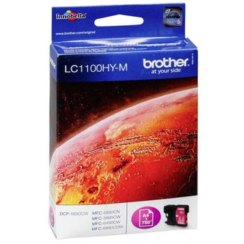 Image du produit “Brother Cartouche d'encre LC1100HYM originale à haut rendement – Magenta ”