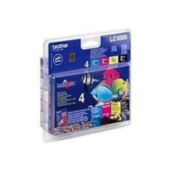 Image du produit “Brother LC1000VALBPDR cartouche d'encre 4 pièce(s) Original Noir, Cyan, Magenta, Jaune ”