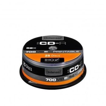 Artikelbild des Artikels “Intenso 1801124 CD-R 80 Rohling 700 MB 25 St. Spindel Bedruckbar “