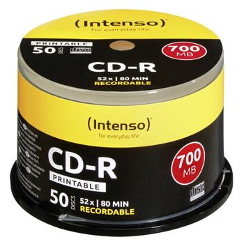 Artikelbild des Artikels “Intenso 1801125 CD-R 80 Rohling 700 MB 50 St. Spindel Bedruckbar “
