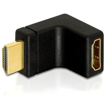 Image du produit “DeLOCK HDMI Stecker > HDMI Buchse 90° oben HDMI 1.3 Noir ”