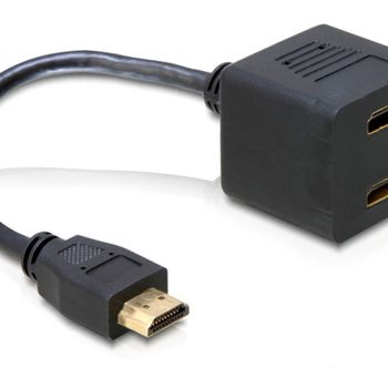 Image du produit “DeLOCK Adapter HDMI male to 2x HDMI female câble HDMI 0,2 m HDMI Type A (Standard) 2 x HDMI ”