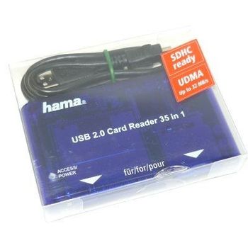 Product image of the product “Hama USB CardReaderWriter 35in1 card reader Blue ”