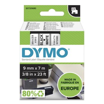 Image du produit “DYMO D1 - Standard Étiquettes - Noir sur blanc - 9mm x 7m ”