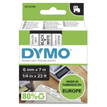 Image du produit “DYMO D1 - Standard Étiquettes - Noir sur blanc - 6mm x 7m ”