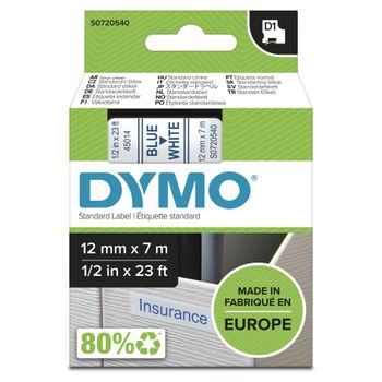 Image du produit “DYMO D1 - Standard Étiquettes - Bleu sur blanc - 12mm x 7m ”