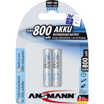 Artikelbild des Artikels “1x2 Ansmann maxe Akku NiMh Micro 800 mAh deutsch “