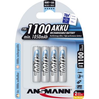 Artikelbild des Artikels “1x4 Ansmann Akku NiMH Micro 1100 mAh “