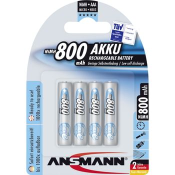 Artikelbild des Artikels “1x4 Ansmann maxe Akku NiMH Micro 800 mAh deutsch “