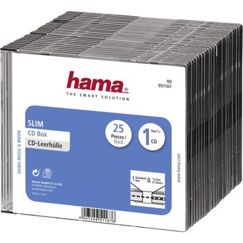 Product image of the product “Hama CD Slim Box, black, pack of 25 pcs 1 discs ”