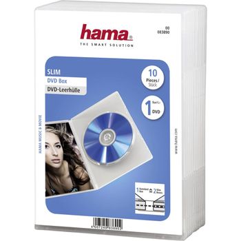 Product image of the product “Hama DVD Jewel Case, Slim 10, transparent 10discs Transparent ”