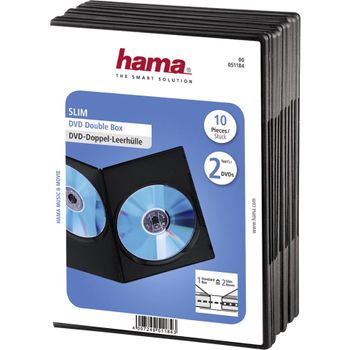 Product image of the product “Hama DVD Slim Double-Box 10, Black 2 discs ”