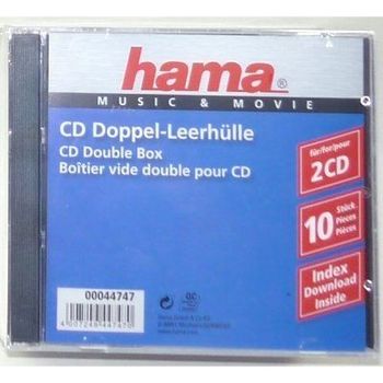 Product image of the product “Hama CD Double Jewel Case Standard, Pack 10 2 discs Transparent ”