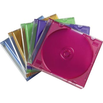 Product image of the product “Hama CD Slim Box Pack of 25, Coloured 1 discs Multicolour ”