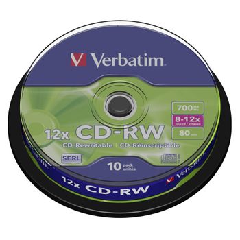 Immagine del prodotto “Verbatim CD-RW 12x 700 MB 10 pz ”