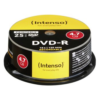 Immagine del prodotto “Intenso DVD-R 4.7GB, Printable, 16x 4,7 GB 25 pz ”