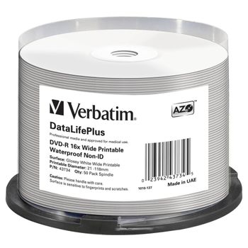 Immagine del prodotto “Verbatim DataLifePlus 4,7 GB DVD-R 50 pz ”
