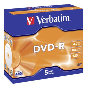 Immagine del prodotto “Verbatim DVD-R Matt Silver 4,7 GB 5 pz ”
