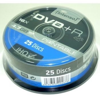 Product image of the product “Intenso DVD+R 4.7GB, Printable, 16x 25 pc(s) ”