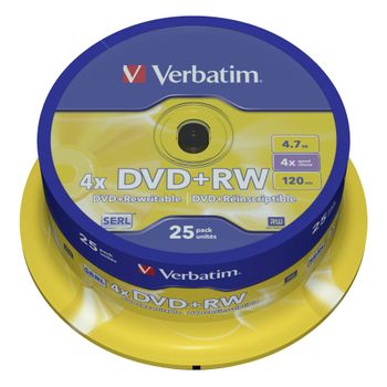 Artikelbild des Artikels “Verbatim 43489 DVD+RW Rohling 4.7GB 25 St. Spindel Wiederbeschreibbar “