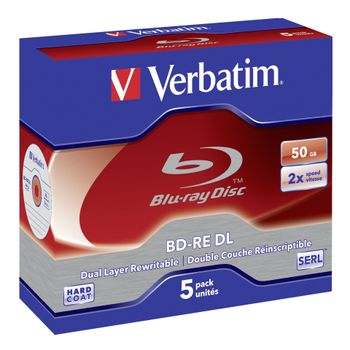 Artikelbild des Artikels “Verbatim 43760 Blu-ray BD-RE DL Rohling 50GB 5 St. Jewelcase “