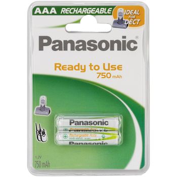 Artikelbild des Artikels “1x2 Panasonic Akku NiMH Micro AAA 750 mAh Ready to Use DECT “