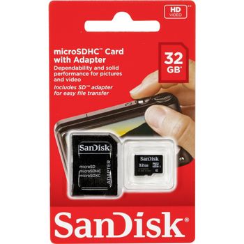 Artikelbild des Artikels “SanDisk SDSDQB-032G-B35 microSDHC-Karte 32 GB Class 4 inkl. SD-Adapter “