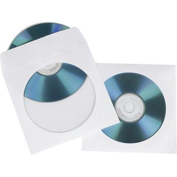 Product image of the product “Hama CD Paper Sleeves, white, 100 pcs/Pack 1 discs ”