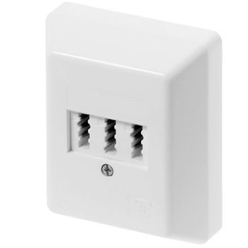 Product image of the product “ZE Kommunikationstechnik TAE 2x6/6 NF/F AP White outlet box ”