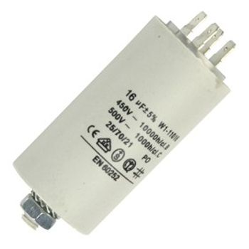 Fixapart W1-11016 Fixed  capacitor Cylindrical AC White capacitor 