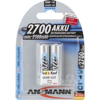 Artikelbild des Artikels “1x2 Ansmann Akku 2700 Mignon AA 2500 mAh “