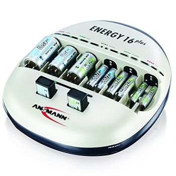 Product image of the product “Ansmann Energy 16 plus Rundzellen-Ladegerät NiCd, NiMH Micro (AAA), Mignon (AA), Baby (C), Mono (D), 9 V Block ”