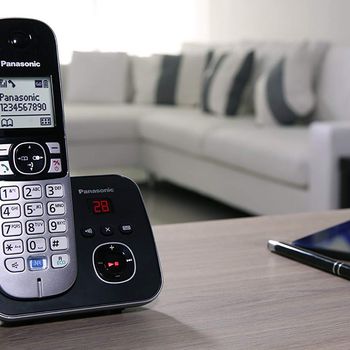Product image of the product “Panasonic KX-TG6812EB Twin DECT Cordless telephone set - black ”